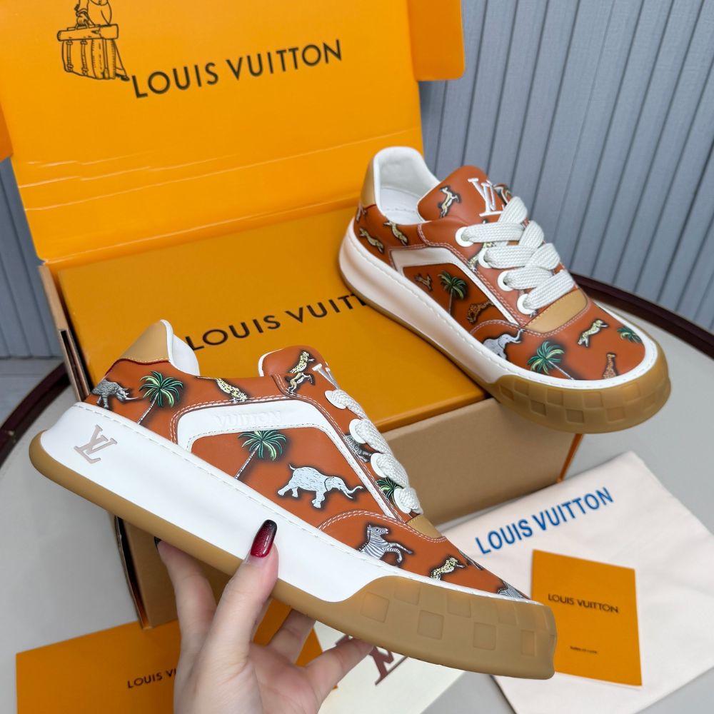 Alternative view of Louis Vuitton LV x The Darjeeling Limited LV Tilted Sneaker Cognac Brown 1AJTKS