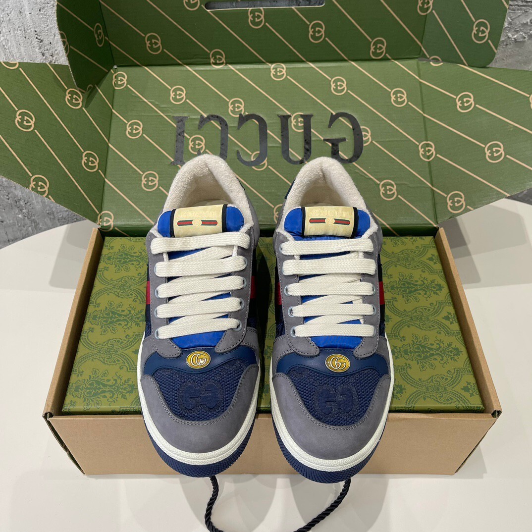 Gucci GG Screener Sneaker Grey Suede 576223 FAA3T 4551 - Image 2