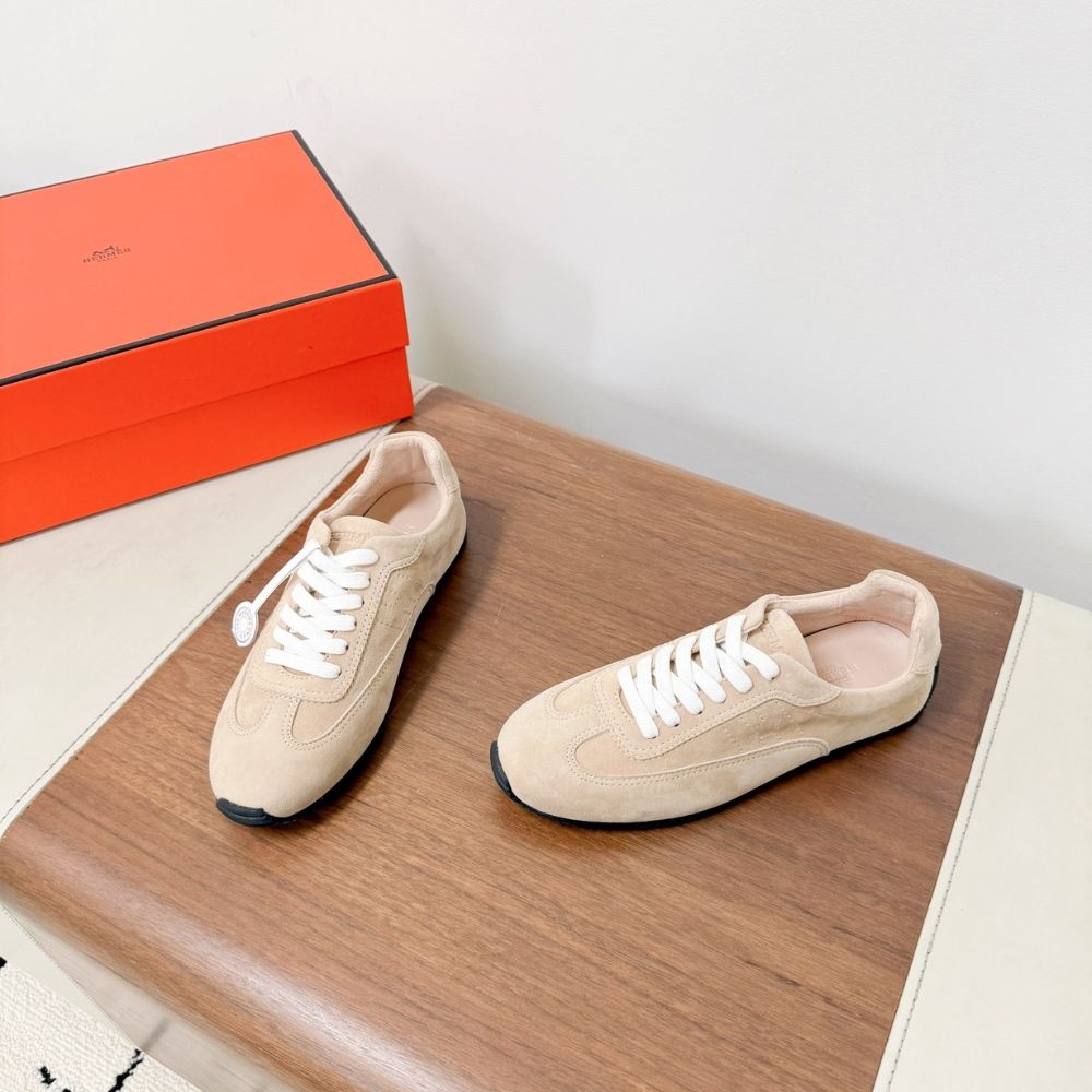 Hermes Master Sneaker Beige Perlino H261010Z DI370 - Image 7