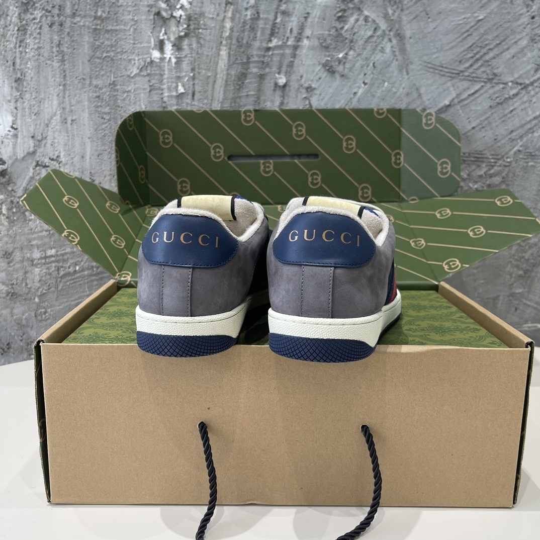 Gucci GG Screener Sneaker Grey Suede 576223 FAA3T 4551 - Image 8