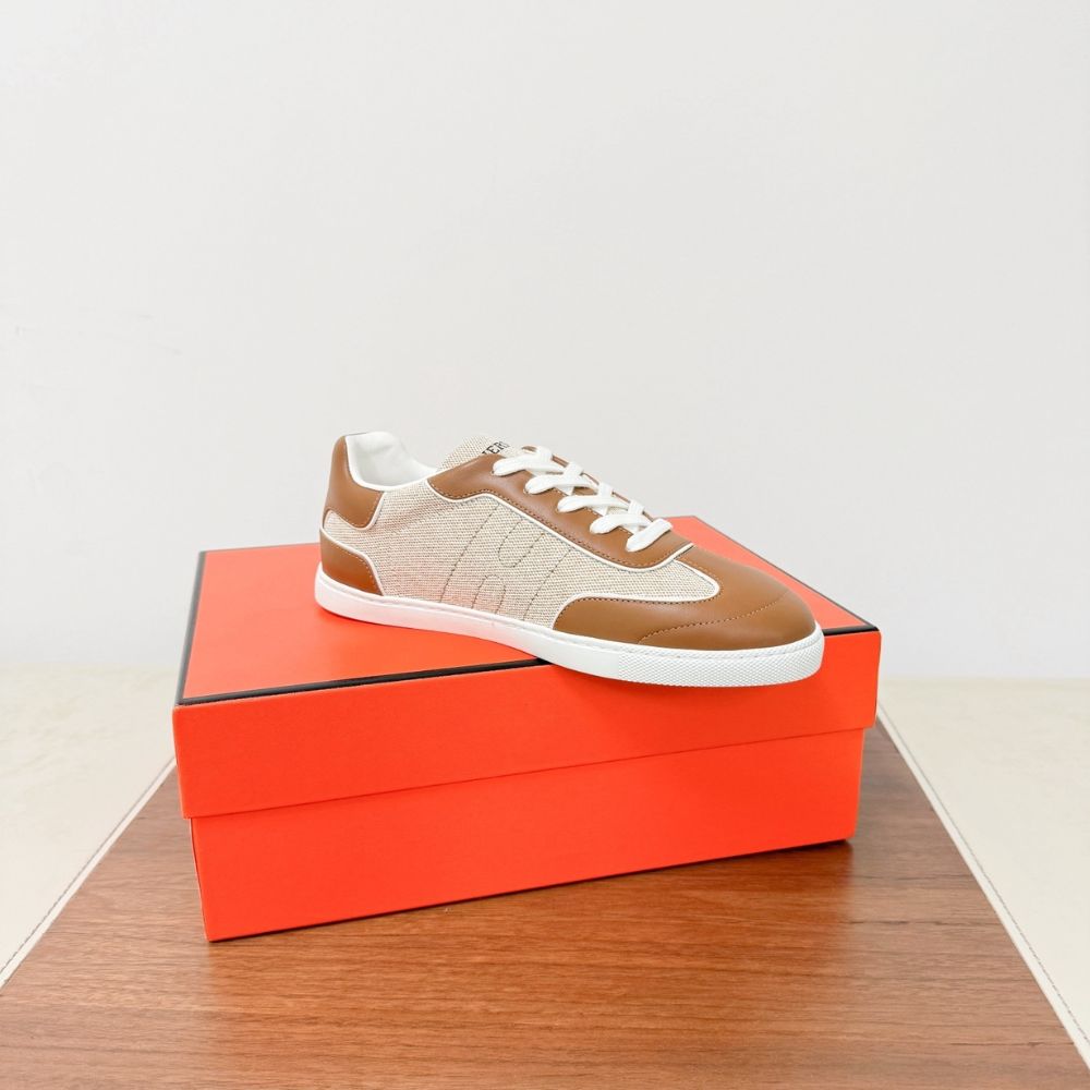 Hermes Match Sneaker Multicolore Noisette H261002Z A3340 - Image 9