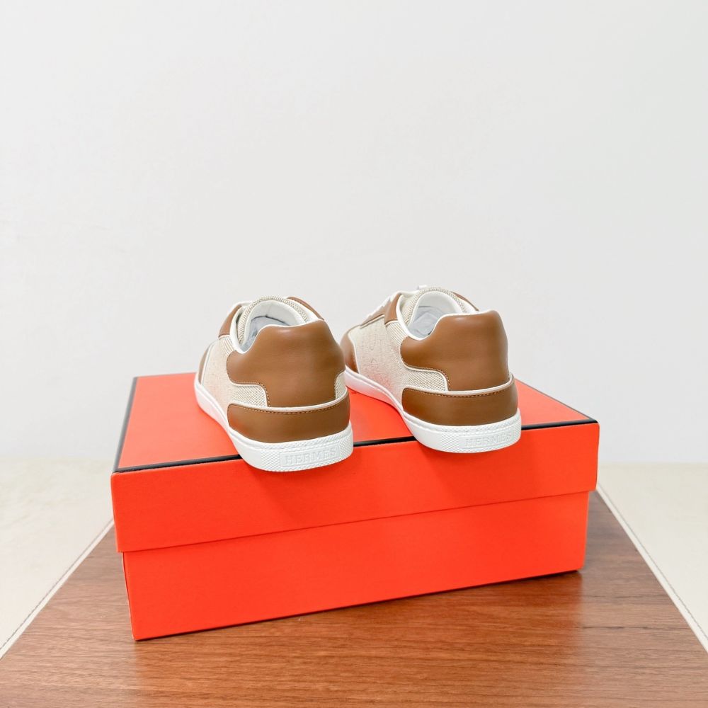 Hermes Match Sneaker Multicolore Noisette H261002Z A3340 - Image 4