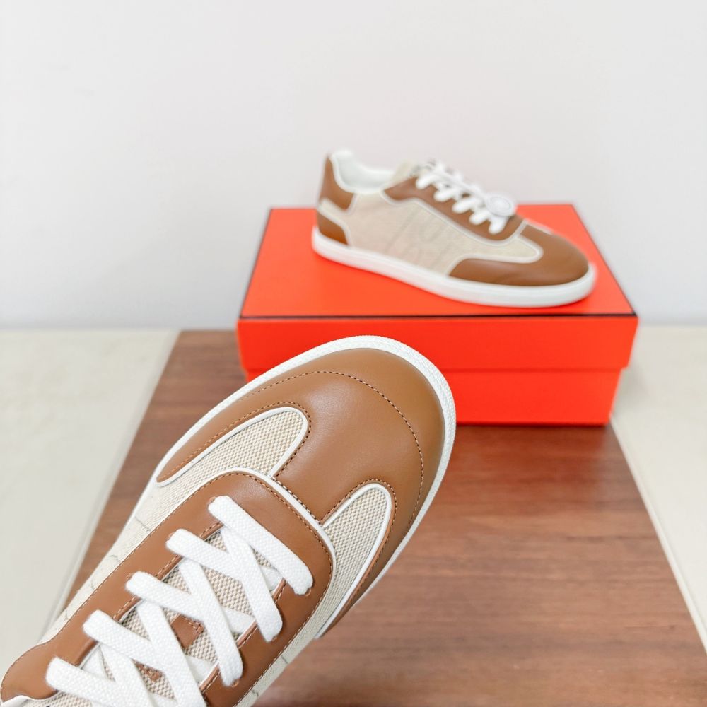 Hermes Match Sneaker Multicolore Noisette H261002Z A3340 - Image 5