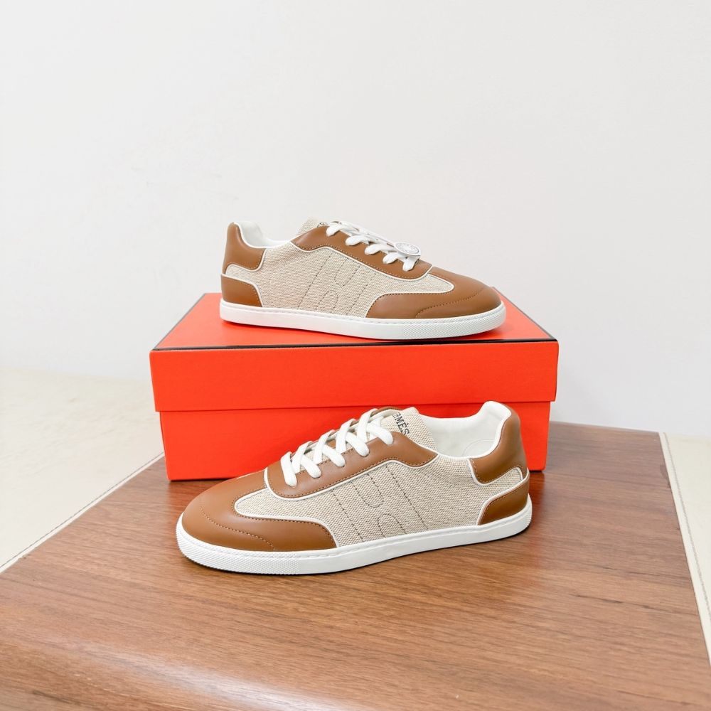 Hermes Match Sneaker Multicolore Noisette H261002Z A3340 - Image 3