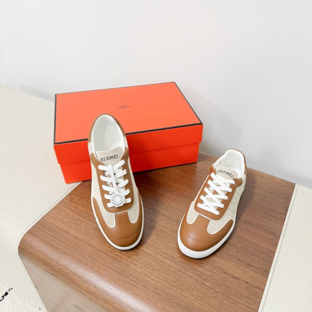 Hermes Match Sneaker Multicolore Noisette H261002Z A3340 - Image 6