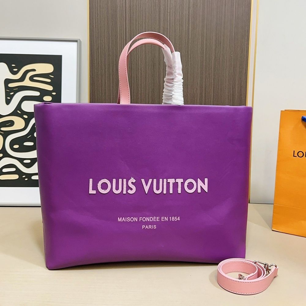 Alternative view of Louis Vuitton MM Shopper Tote Bag Violet 41Cm