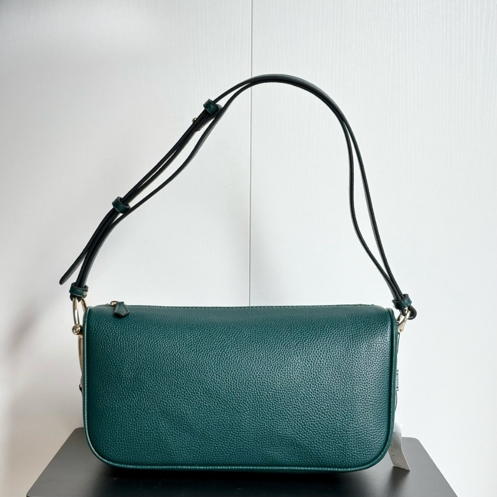 Alternative view of Gucci Half Horsebit Medium Shoulder Bag Green Leather 31Cm