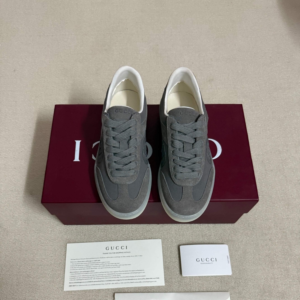 Alternative view of Gucci Men G75 Sneaker Grey Suede 845147 AAFGP 1275