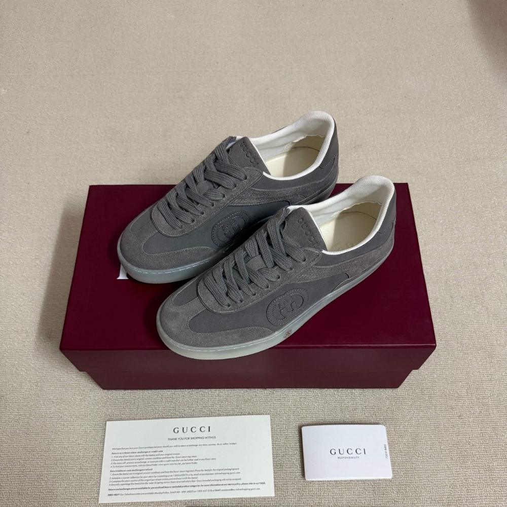 Gucci Men G75 Sneaker Grey Suede 845147 AAFGP 1275 - Image 5