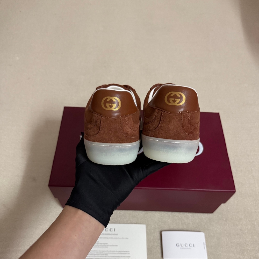 Gucci Men G75 Sneaker Light Brown Suede 845147 AAFGP 2361 - Image 6
