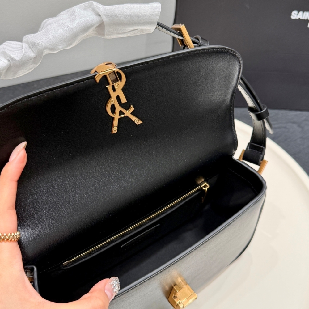 Saint Laurent Solferino Medium In Box Black 29Cm 8323320SX0W1000 - Image 7