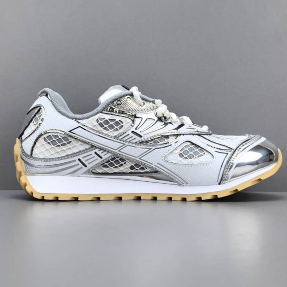 Alternative view of Bottega Veneta Orbit Sneaker Silver And White 755915V2X401425