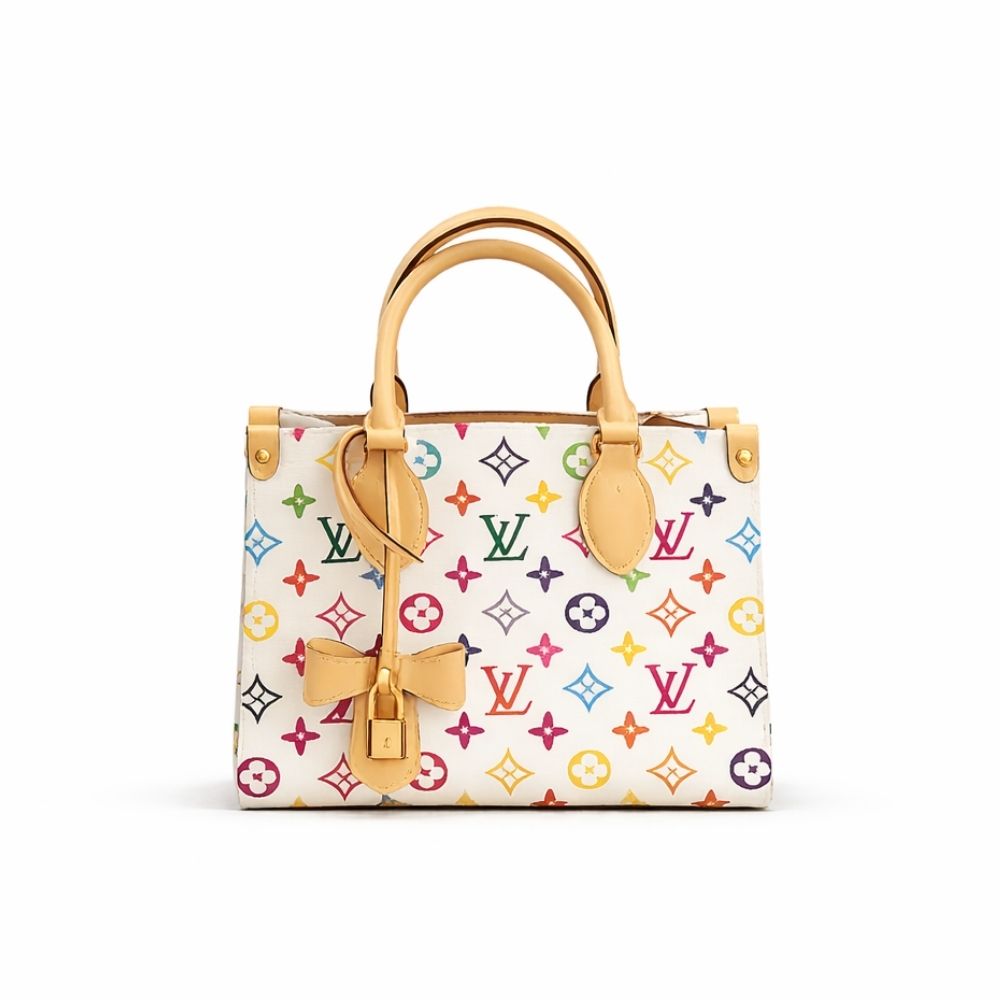 Louis Vuitton OnTheGo PM Monogram Multicolor White 25Cm M27580