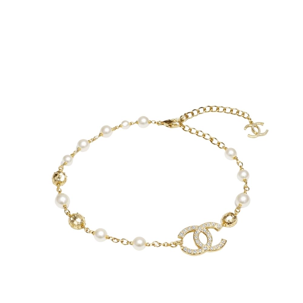 Chanel Pearl And Crystal Necklace