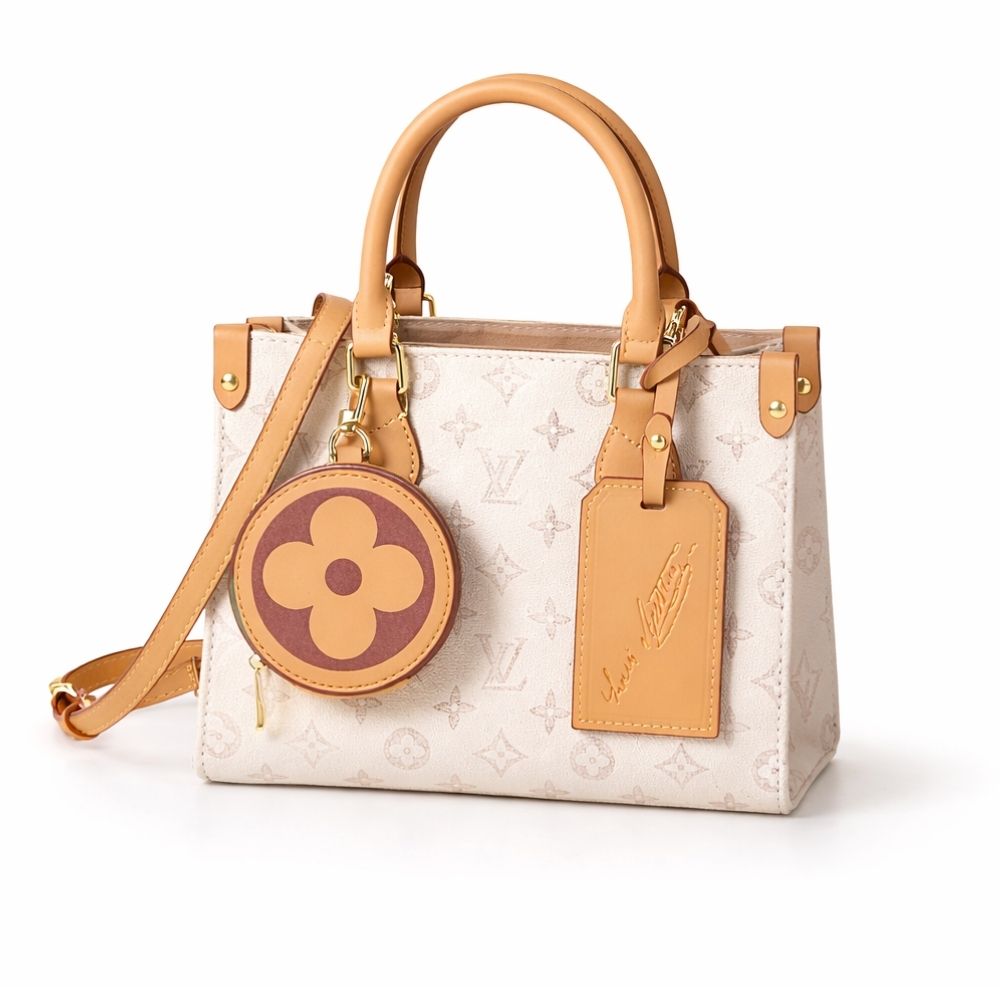 Louis Vuitton Onthego PM Monogram Origine White 25Cm