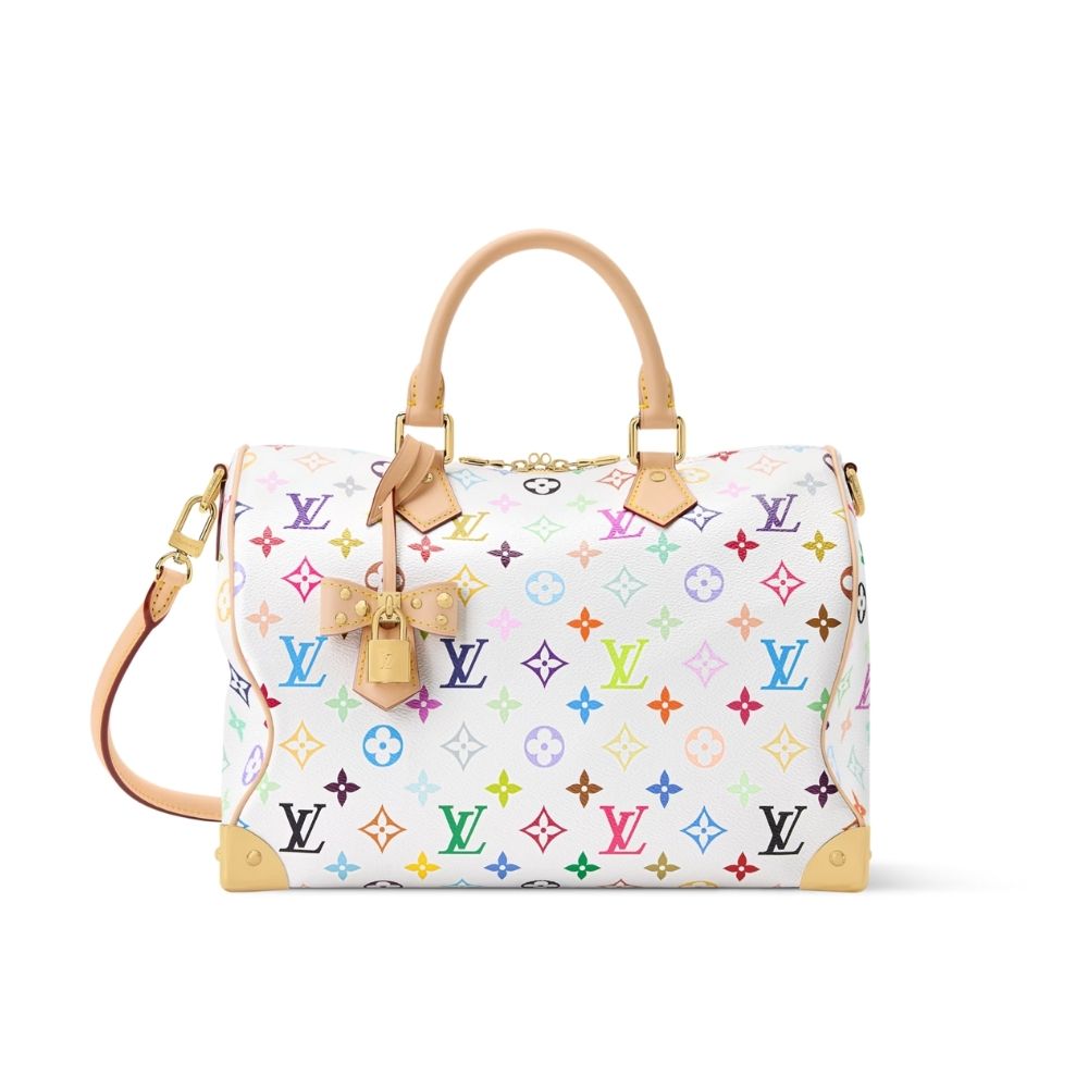 Louis Vuitton TM Speedy Soft 30 Multicolor White 30Cm M27789
