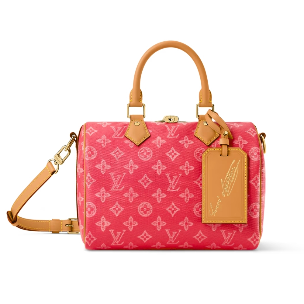 Louis Vuitton Speedy Bandouliére 25 Monogram Origine Rose Ribbon Pink 25Cm M27528