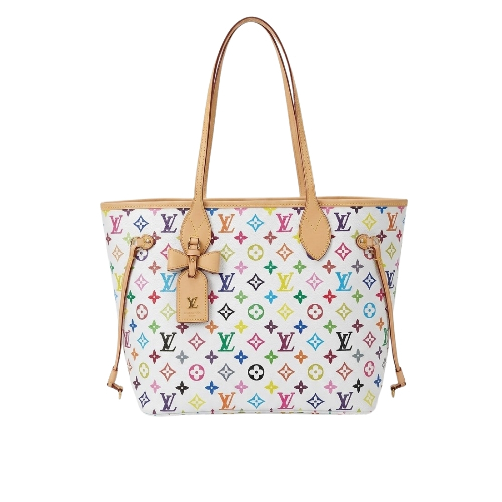 Louis Vuitton X Takashi Murakami Neverfull MM Multicolor White 31Cm M27787