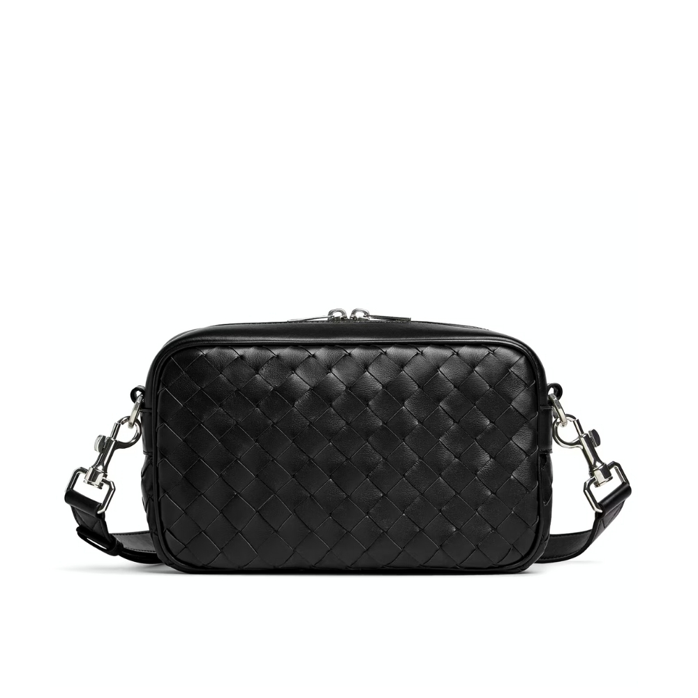Bottega Veneta Small Intrecciato Camera Bag Black 24Cm 755923V2HL18803