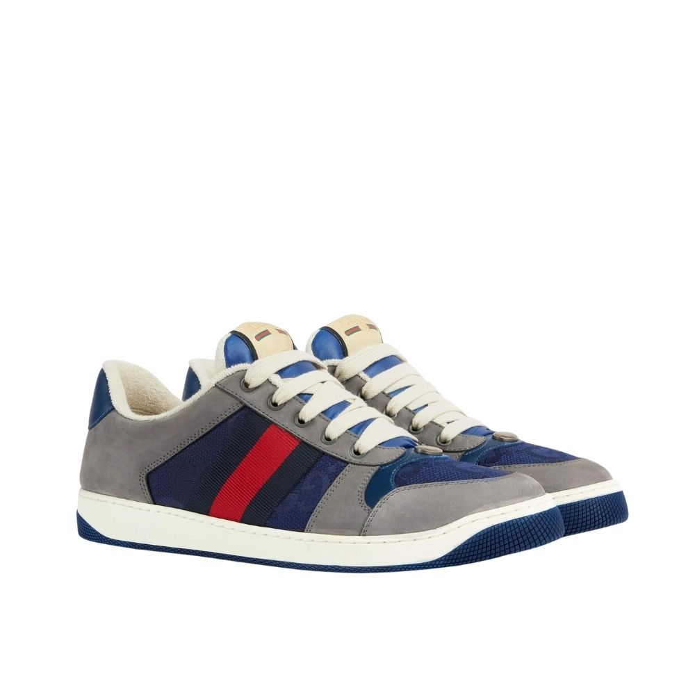 Gucci GG Screener Sneaker Grey Suede 576223 FAA3T 4551