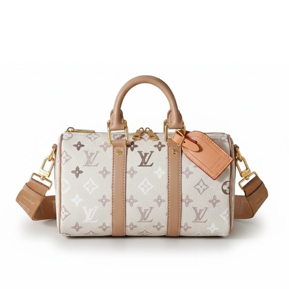 Louis Vuitton Keepall Bandoulière 25 Monogram Beige 25Cm