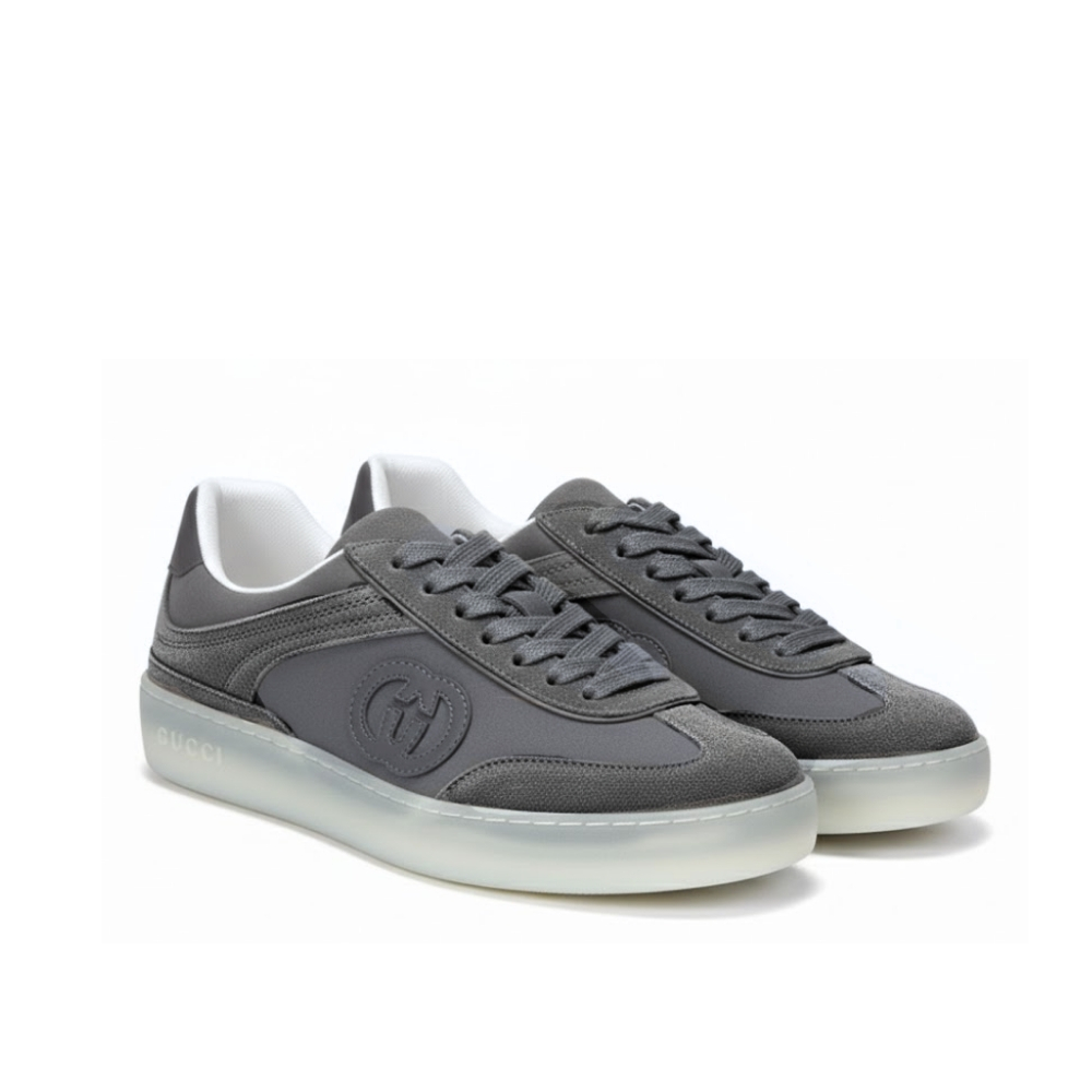 Gucci Men G75 Sneaker Grey Suede 845147 AAFGP 1275