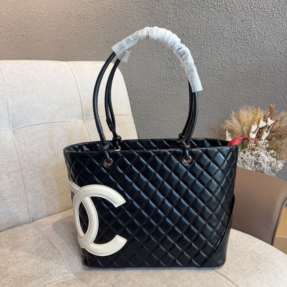 Alternative view of Chanel Cambon Line Medium Tote Bag In Black 28cm