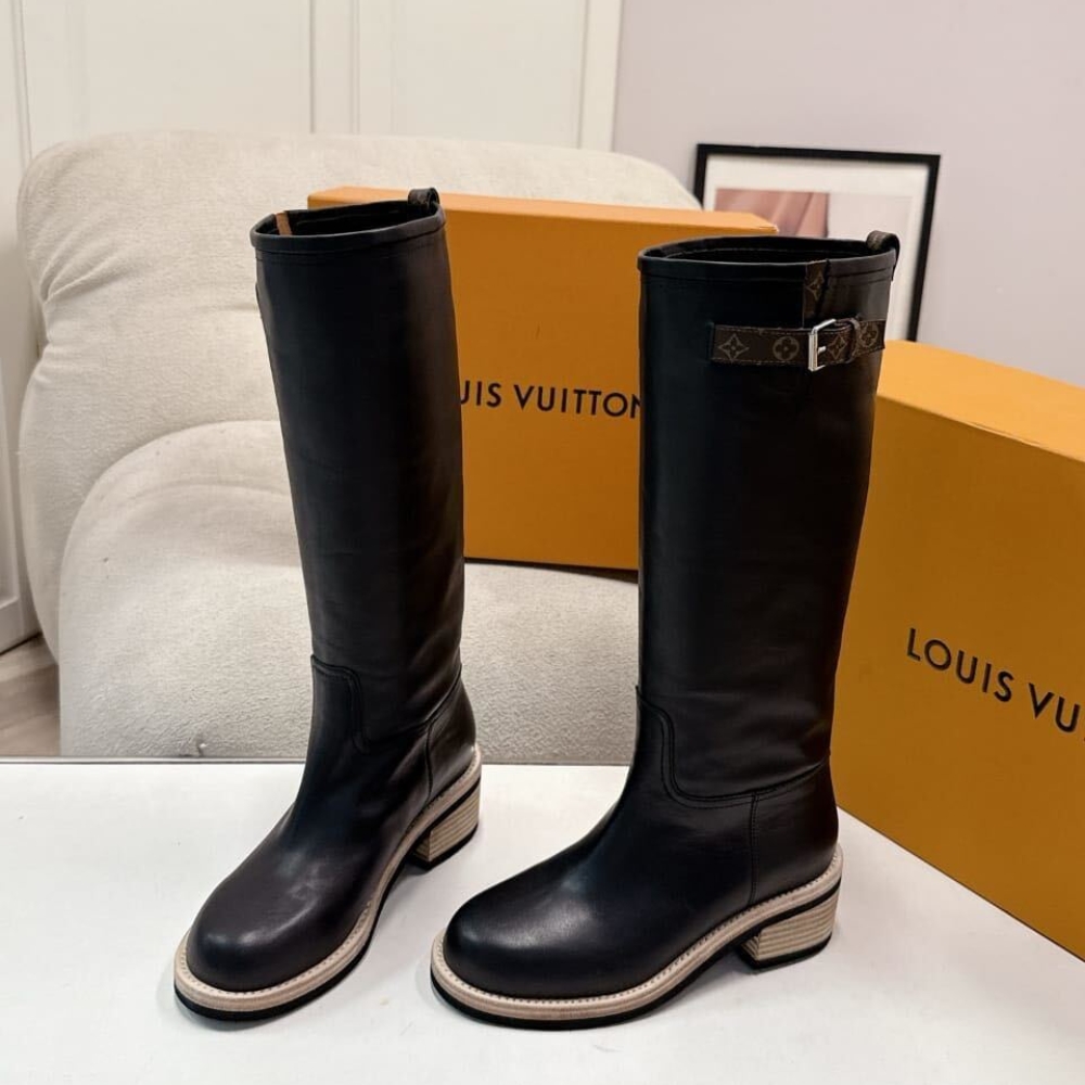 Alternative view of [Super Vip 1:1] Louis Vuitton LV Biker High Boot Black 1AGM85