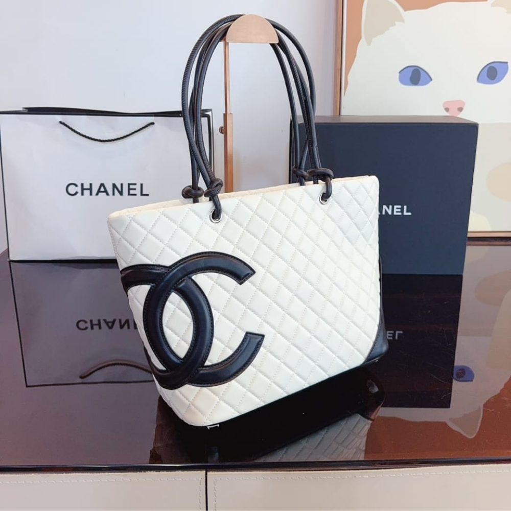 Invoice for Ms. Mercy Ligate (Chanel Cambon Line Large Tote Bag In White And Black 41Cm)