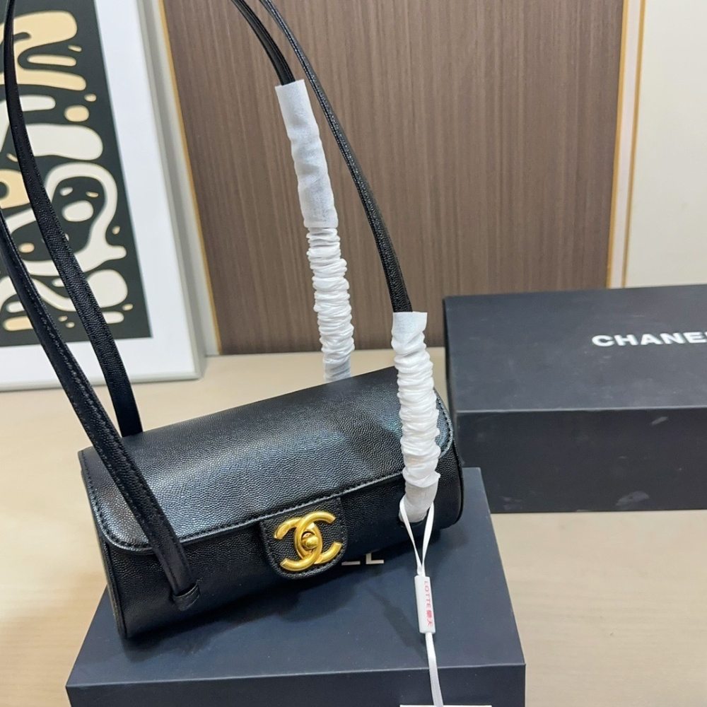 Alternative view of Chanel Small Preppy Coco Bowling Bag Black 20Cm