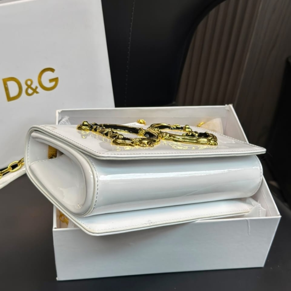 Dolce Gabbana DG Girls Shoulder Bag Nappa Leather White 20Cm BB6498AZ80180001 - Image 5