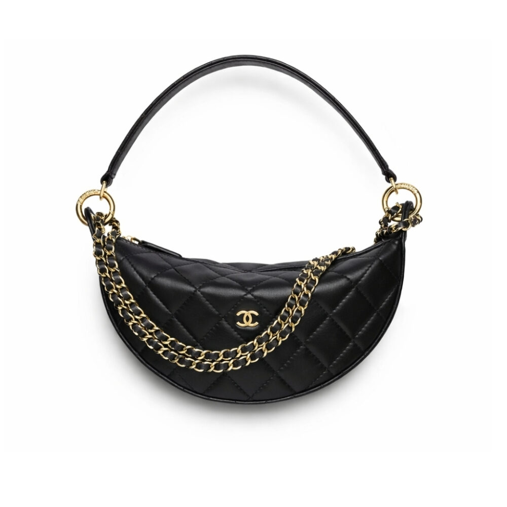 Chanel Clutch With Chain Leather And Gold Tone Metal Dark Burgundy 22cm