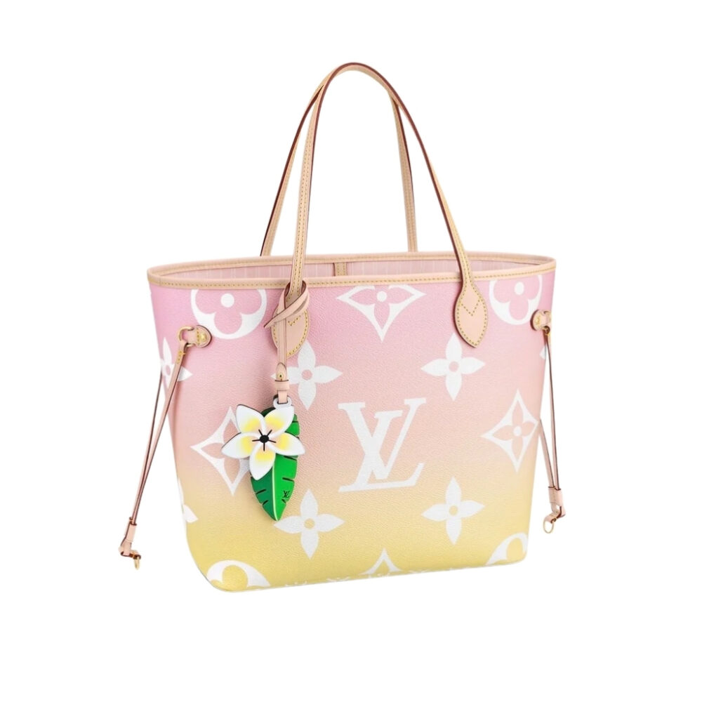 Louis Vuitton Neverfull MM By The Pool Monogram Giant Yellow Pink 31Cm M45680