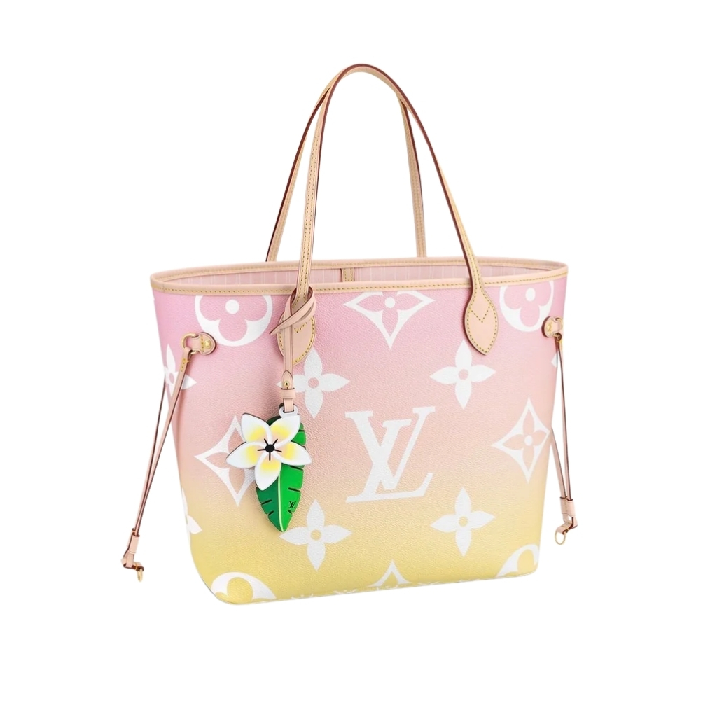 Louis Vuitton Neverfull MM By The Pool Monogram Giant Yellow Pink 31Cm M45680