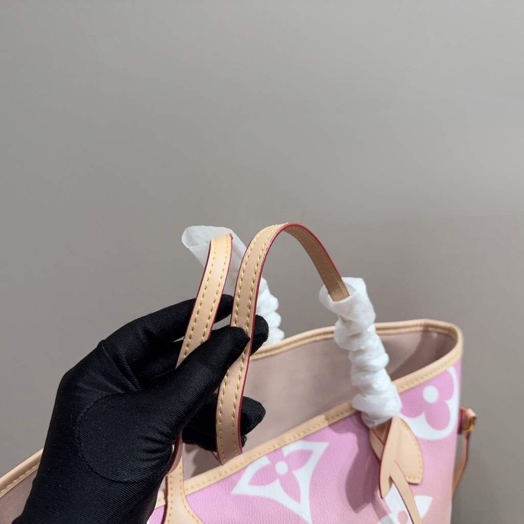 Louis Vuitton Neverfull MM By The Pool Monogram Giant Yellow Pink 31Cm M45680 - Image 4