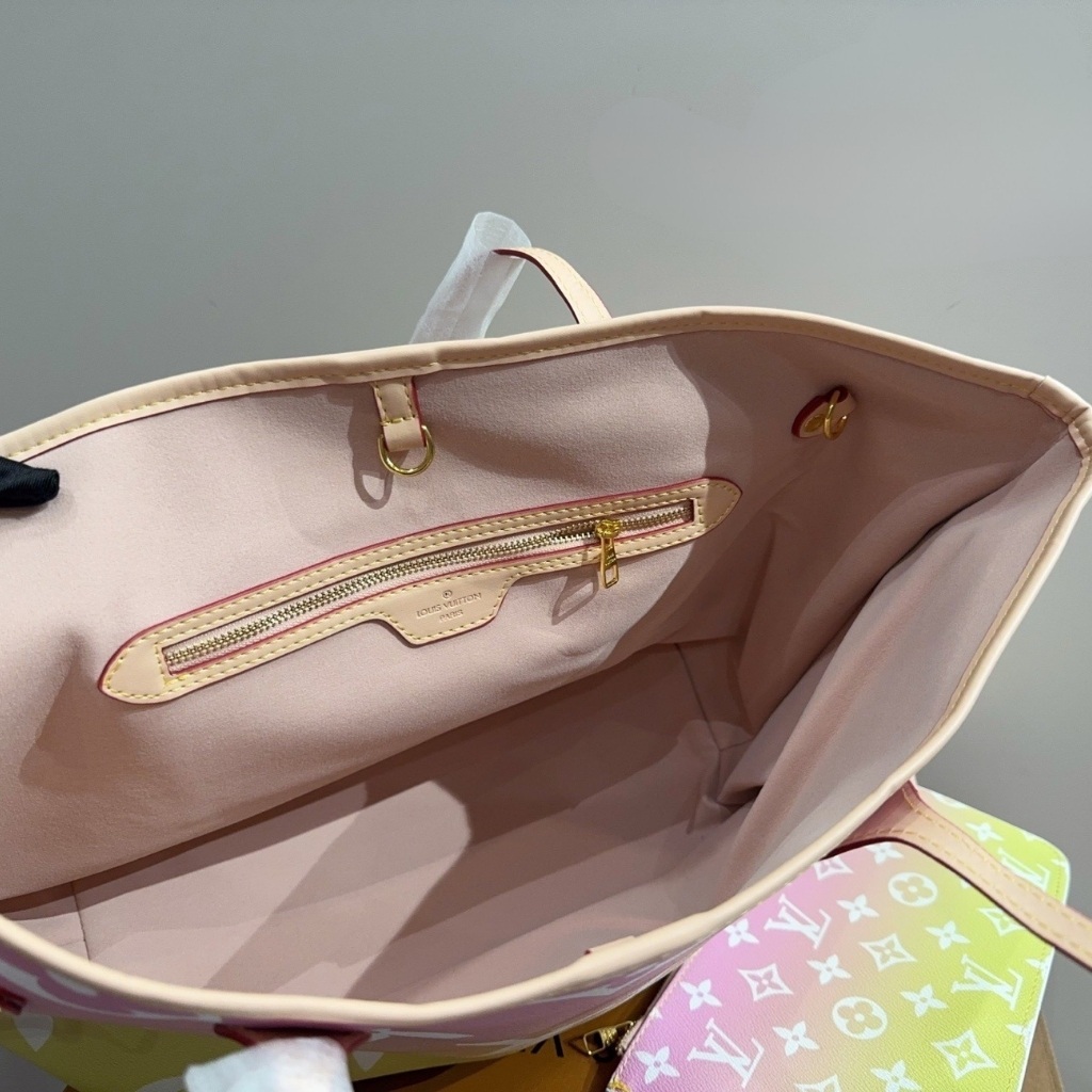 Louis Vuitton Neverfull MM By The Pool Monogram Giant Yellow Pink 31Cm M45680 - Image 3