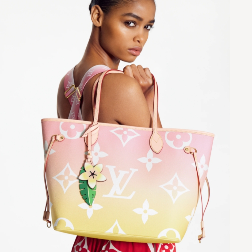 Louis Vuitton Neverfull MM By The Pool Monogram Giant Yellow Pink 31Cm M45680 - Image 10