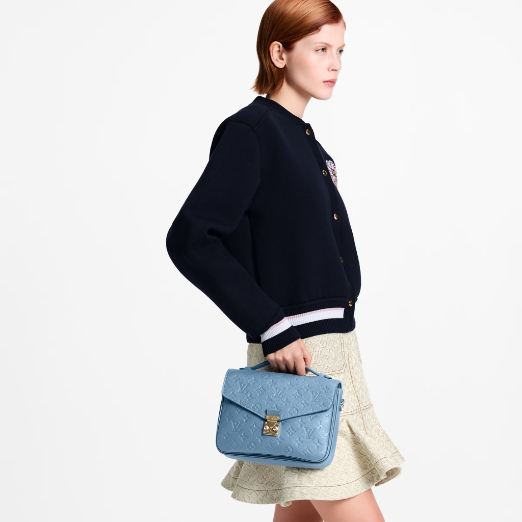 Louis Vuitton Pochette Métis Monogram Empreinte Bleu Jean 25cm M27357 - Image 10