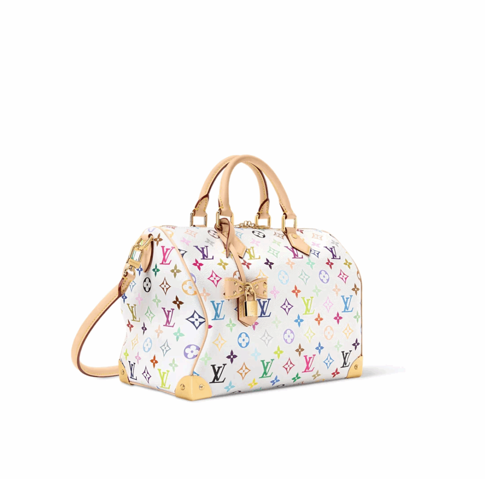 Alternative view of Invoice For Louis Vuitton X Takashi Murakami Speedy Bandouliere White 30cm