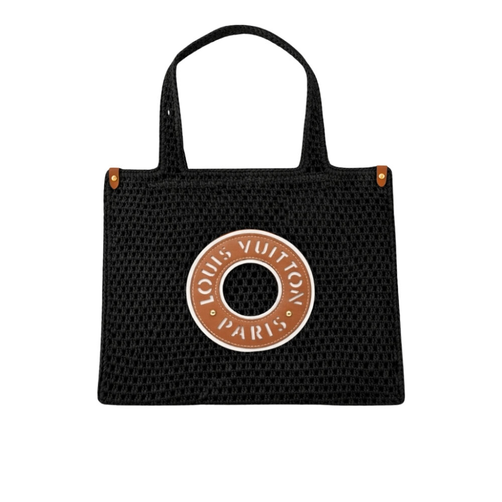 Louis Vuitton Onthego MM Raffia Black 37Cm