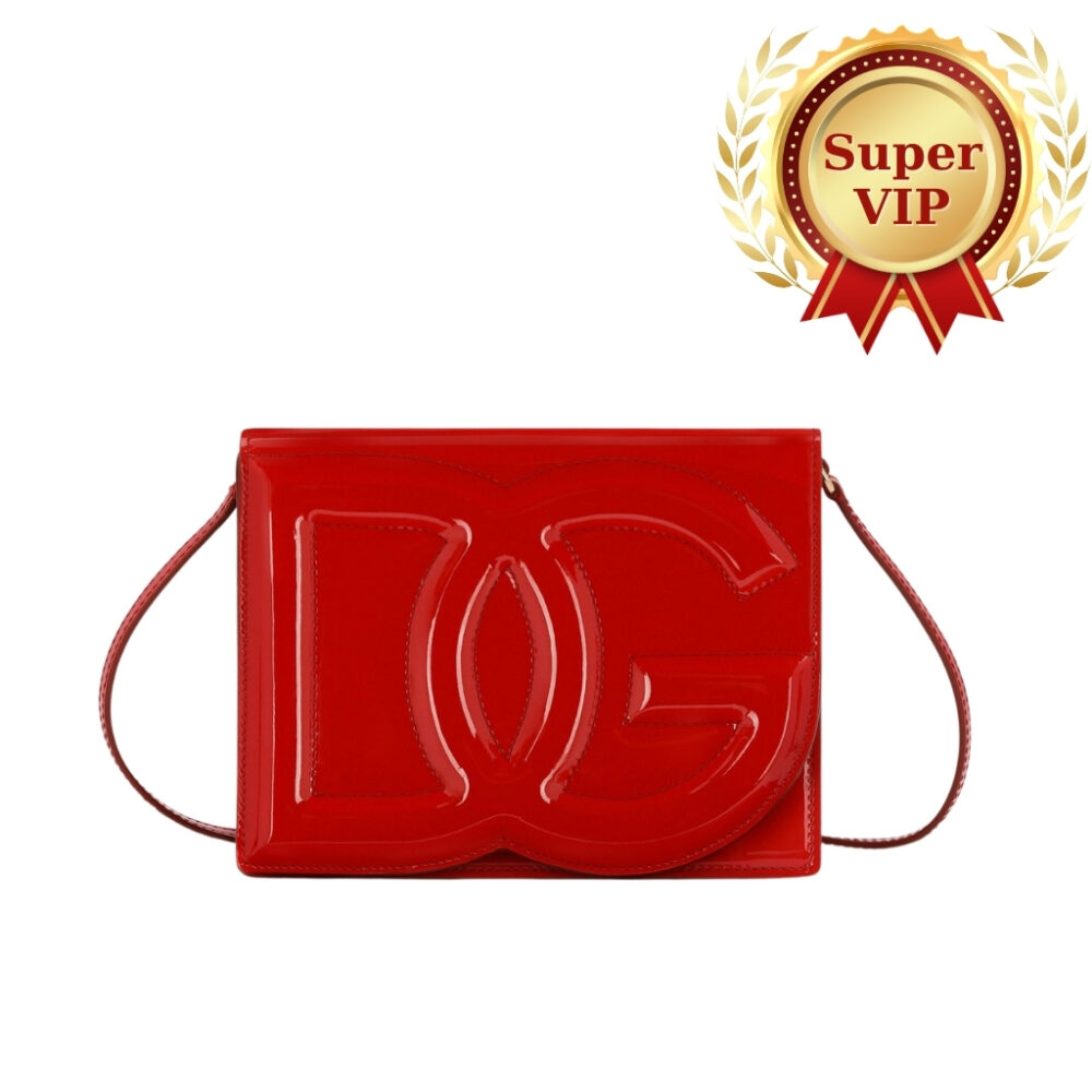 [Super Vip 1:1] Dolce Gabbana DG Logo Crossbody Bag Red 20Cm BB7287AW5768X052
