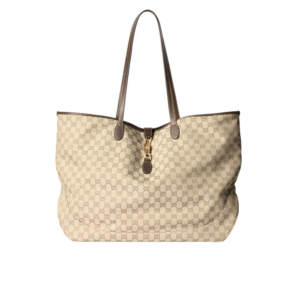 Gucci Jackie Large Tote Bag Sand And Dark Brown 45Cm 867014 FAFV2 9651